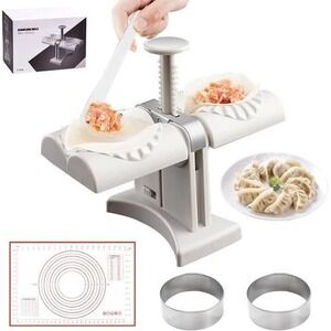 Automatic Dumpling Maker Kitchen Tool Set Stainless Steel Cutters Dough Press